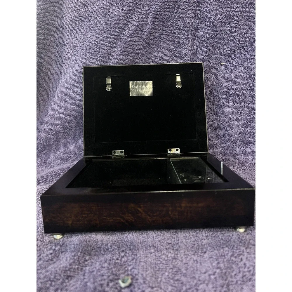 Vintage Sankyo Music Box Trinket Jewelry w/inlay Plays Music. 